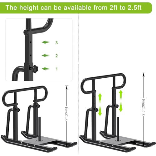 Kipika Weight Sled, Workout Sled, Fitness Strength Training Sled, Speed Training Sled for Athletic Exercise, Speed Improvement, Easily Through Obstacles, Suitable for 1" & 2" Weight Plate (F- Black) - image 2