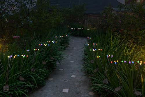 Ideaworks Solar Swaying Firefly Stakes Set of 2 Multi Colored by IdeaWorks - Image 2