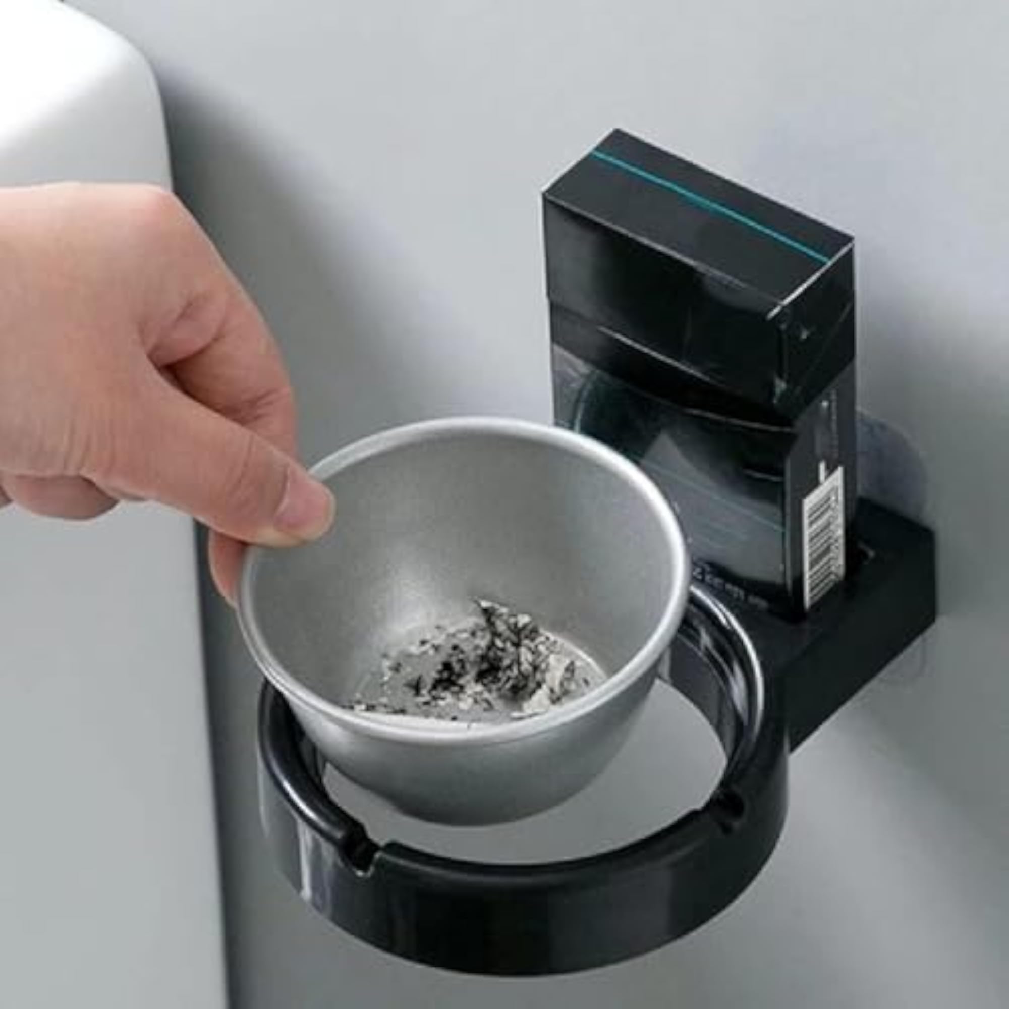 Premium Smokeless Ashtray with Lid, Windproof Stainless Steel