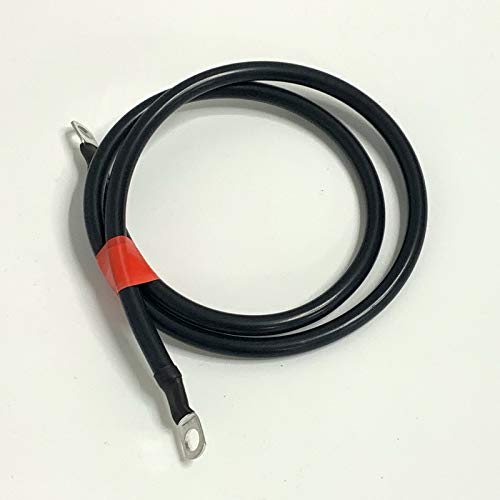 BMF DIRECT Cable negro de 110 A Amp 16 mm2 con terminales de anillo M6 (1 pies, 30 cm), terminales de anillo de 6 mm, color negro Cover