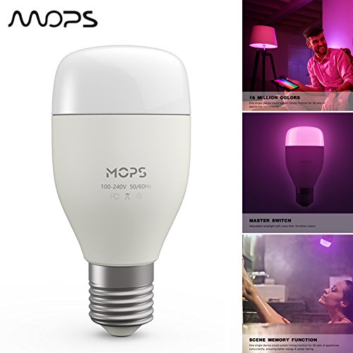 Mops Smart Wi Fi Led Light Bulb E27 6w Ac 100 240v 50 60hz Support 16millions Colors No Hub Required Dimmable App Remote Control Buy Online In Bermuda At Bermuda Desertcart Com Productid
