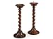 Jonathan Charles Country Farmhouse Medium Walnut Candle Holder