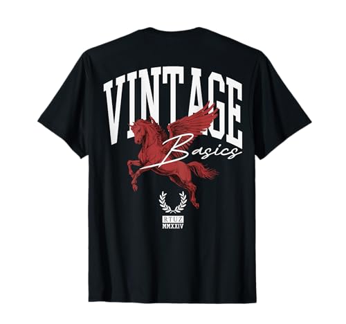 Hip Hop Urban Vintage Edgy Y2K Backprint Streetwear Pegasus T-Shirt