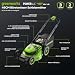 Greenworks 48V (2x24V) Selbstfahrender Akku Rasenmäher bis zu 480m², 46cm Schnittbreite, 55L Sack Rasenmäher Elektro Plus Zwei 4Ah-Akkus und Doppelladegerät,3 Jahre Garantie-MO48L424-01
