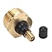 RV Blow Out Plug Brass Winterize Blow Out Adapter Fitting for Motorhome Travel Trailer Water Hose Durable Rustproof Tool for RV Water Line Maintenance