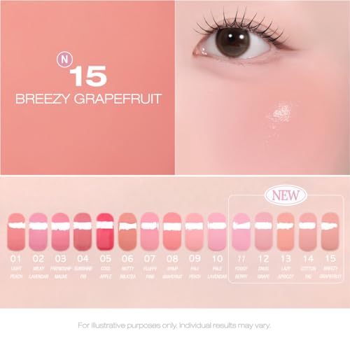 Image of PERIPERA SYRUPY TOK CHEEK Liquid Blush| Dewy Finish with Long-Lasting Hydration, Buildable & Blendable Color, Natural Glow for Cheeks, Safe for Sensitive Skin (15 BREEZY GRAPEFRUIT)