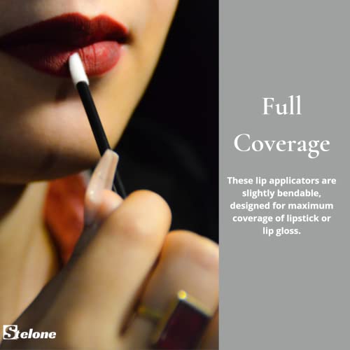 Stelone 200 Disposable Lip Brushes, Lipstick & Lip Gloss Applicators Lint Free Lip Wands For Makeup #TOP2