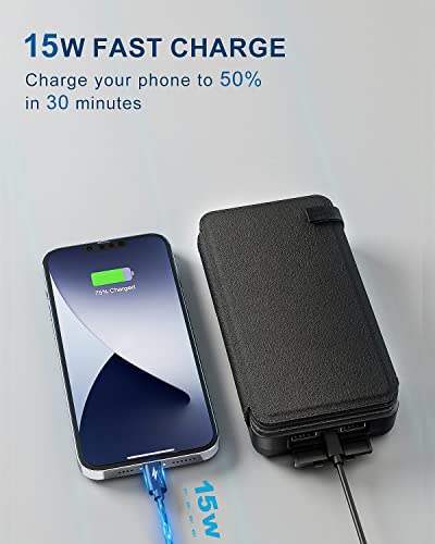 Hiluckey Solar Charger Power Bank 25000Mah Usb C Fast Charging Portable Phone Charger With 4 Solar Panels & 3 Usb Outputs For Iphone Samsung Tablet #TOP3