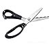 Fabric Pinking Shears, Professional Stainless Steel Handled Scissors, Black, 18mm Scalloped Blade