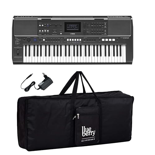 Image of Yamaha PSR-I510 Digital Electronic 61 Keys Keyboard with Power Supply, Blueberry KB-50 Bag
