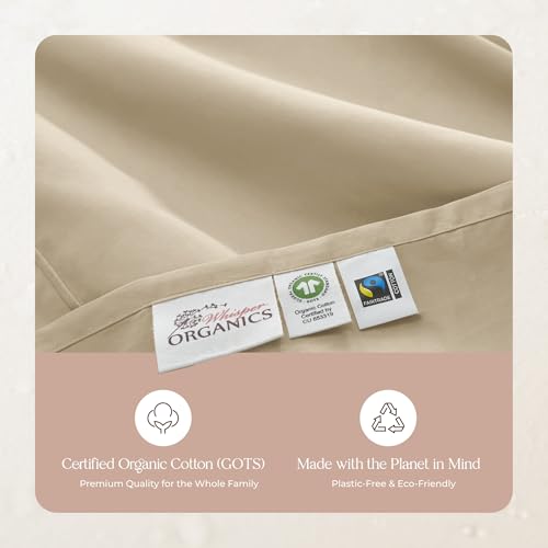 Image of Whisper Organics 100% Organic Cotton Bed Sheets with Deep Pocket 3 Pc. Set