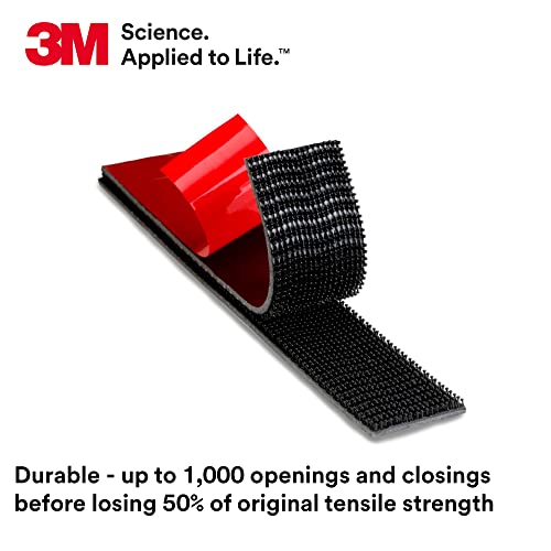 Image of 3M Dual Lock Reclosable Fasteners, Heavy Duty Industrial Use, Black, SJ3870, 1 inch x 45 yd Mated Strip, Indoor /Outdoor Use, Great for Metal, Acrylic, PC, ABS, Powder Coated Paints
