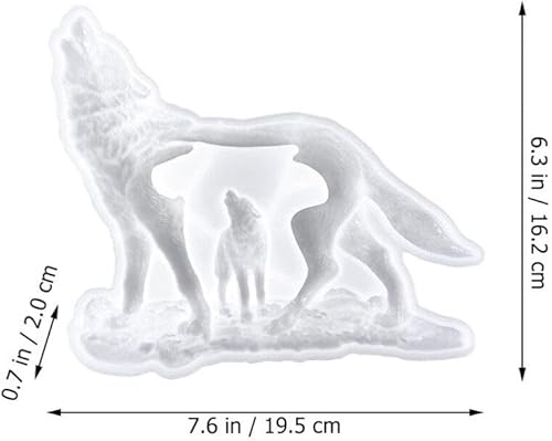 Miniatura 2 de VILLCASE Moldes de resina de silicona de lobo 3D, molde de silicona con forma de lobo para decoración de tartas, molde de jabón, decoración de arte