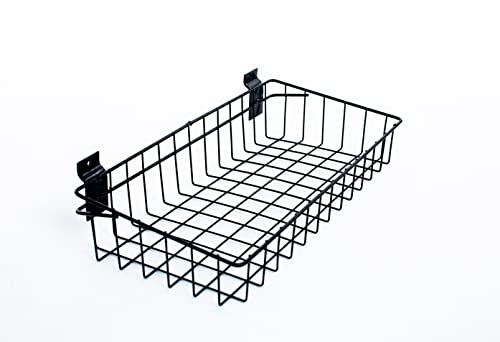 Cesto para painel 40 cm x 20 cm (Preto)