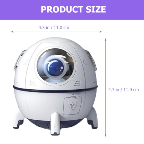 Humidificador de nave espacial de 220ml con luz nocturna y bateria de 1200 mAh para dormitorios 3