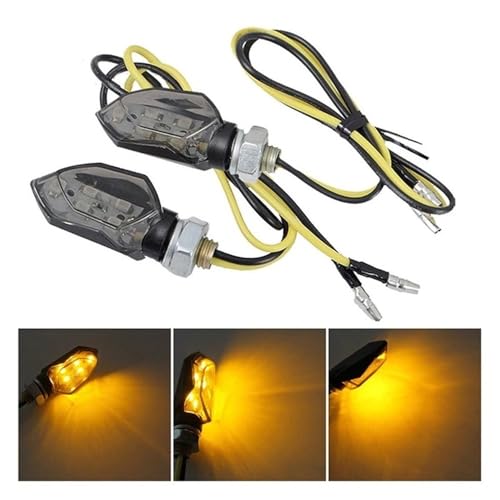 Clignotants moto ambre universels ultra-lumineux avec feu arrière de frein lot de 2 - 5