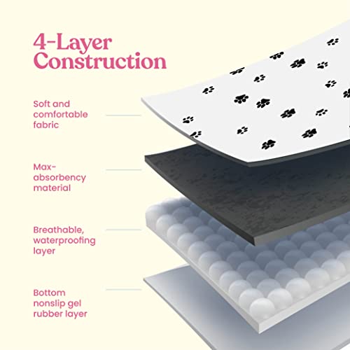 Image of Super Absorbent Washable Pee Pads for Dogs - 2-Pack Superior Reusable Puppy Pads Pet Training Pads -100% Waterproof Dog Pee Pad Protects Against Urine Leakage Non-Slip Grip Prevents Slipping& Bunching