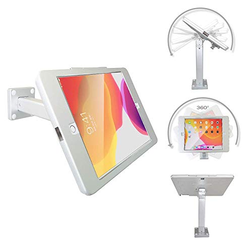 Tablet POS Wall Mount Stand or Desktop Stand Enclosure with Anti-Theft Security Lock