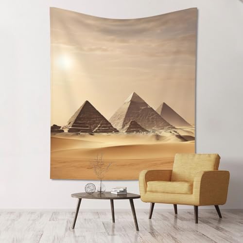 Tapisserie murale pyramide égyptienne pour habiller un mur vide avec un tissu doux et léger