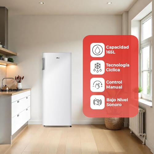 Miniatura 4 de Nilson Congelador Vertical Blanco Ncv145500e. Capacidad 165 Litros, Puerta Reversible, Bajo Nivel Sonoro, Eficiencia Energética Clase E