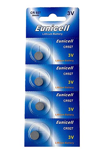 Eunicell 4 x cr927 3 V Lithium Pile Bouton 30 mAh (1 Blister ercards Marque A 4 Piles Cover