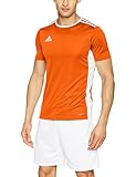 Adidas logo on the front adidas Entrada 44 Camiseta de Fútbol para Hombre de Cuello Redondo en Contraste, Naranja (Orange/White), XS