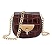 Women Fanny Waist Bag PU Leather Belt Bag for Women Fanny Pack Mini Belt Bag Crossbody Waist Purse Y2K Chain Bag Detachable (Brown)