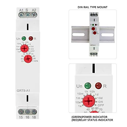 Relais temporisé GRT8A1 mini temporisateur rail DIN universel