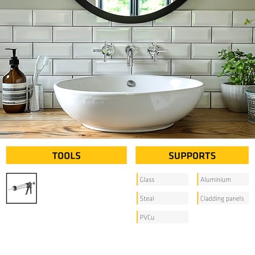 Everbuild General Purpose Silicone Sealant – Waterproof – Suitable for Interior and Exterior Use – Clear – 280ml - Image 4