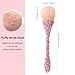 WOKOTO 1pcs Pink Shiny Rhinestone Nail Art Dust Brushes For Acrylic Nails Powder Remover Brushes Loose Face Cosmetics Blending Liquid Foundation Powder Make Up Brushes Nail Trimming Cleaning Tools