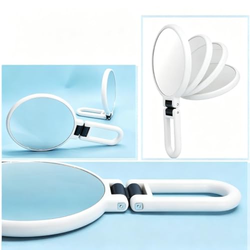 Espejo de aumento 50X plegable de doble cara para maquillaje y viaje 6