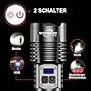 WOWNIGHT Linternas LED Alta Potencia1000000 Lúmenes, 50W 2 Interruptores Linterna Led Recargable, Linterna Potente Tactica Militar, VariacióN Infinita & IP67 Linternas Potentes para Emergencia Camping #3