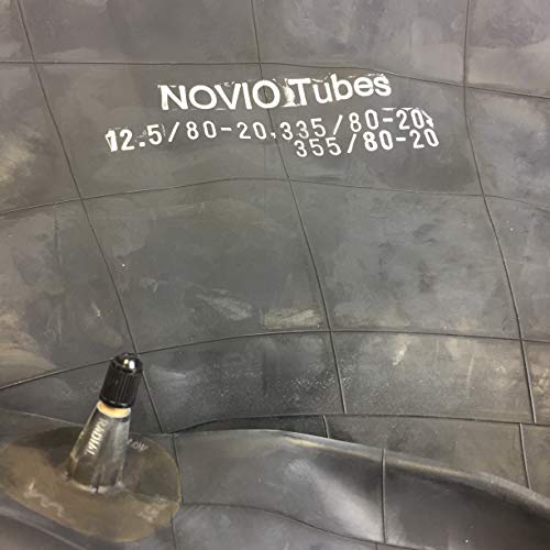 Novio 12.5/80-20 Chambre à air pour pneus 20" 335/80-20 et 355/80-20 Embout Caoutchouc TR15 Droit