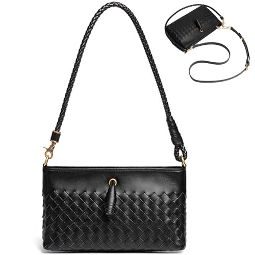 Crossbody Handbags for Women Shoulder Bags Hand Bag Women's Vegan Leather Bag Tote Bags Sling Lightweight Woven Evening Bags