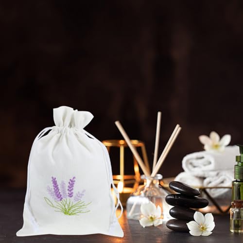Bolsas pequeñas de algodón blanco contra el mal olor en cajones de ropa 6