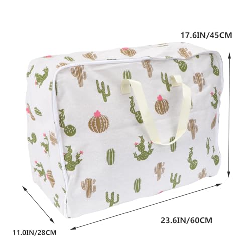 Bolsa de almacenamiento de lona grande y plegable para colchas y ropa 3