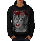 wellcoda Marilyn rétro Monroe Homme Sweat à Capuche Urbain  Sweat à Capuche décontracté