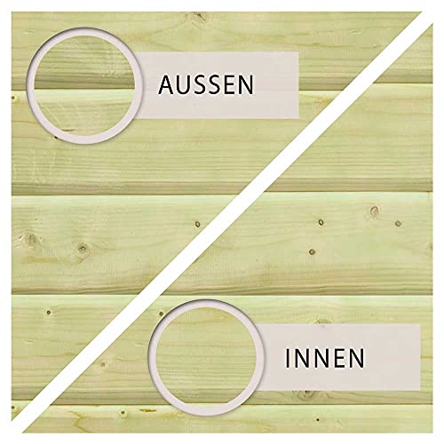 Holzpool Trendpool Achteck 400 x 400 x 124 cm mit Innenhülle
