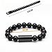 Asltoy Lightning Cable Magnetic Bracelet Charging Line USB Charging Cable Data Charging Cords Compatible with iPhone 7/6/6 Plus/5S Beads Hand Chain (IP Black)