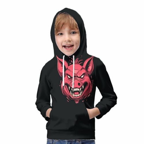 Sweat Cochon Maléfique ado : le pull à capuche idéal pour le collège et les sorties - 5