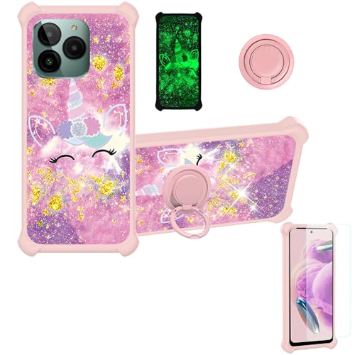 Coque BLU G54 paillettes dorées et effet lumineux