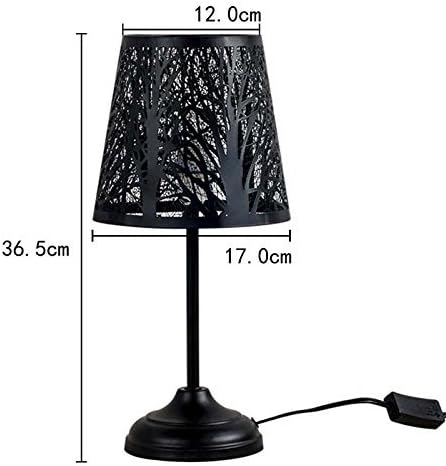 KANSTAR H9-NVE5-C0V0 Bed Side Table Lamp Desk Lamp with Lamp Shade (Forest), 15"