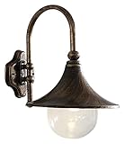  CHUNCIN - Spots muraux rétro en corne d\'extérieur en aluminium étanche avec douille E27 pour balcon, allée, porte, villa, patio, hall, rue, jardin extérieur (couleur : vagues de dauphin) Bronze