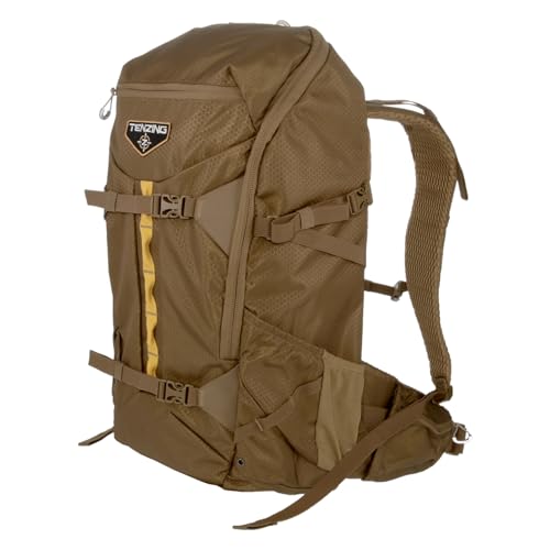 Image of TENZING 2100 Whitetail Day Pack, Buckskin Tan Hydration Bladder Compatible Durable Camo Backpack with 4 Compartments & 15 Organizational Pockets for Hunting Gear and Equipment