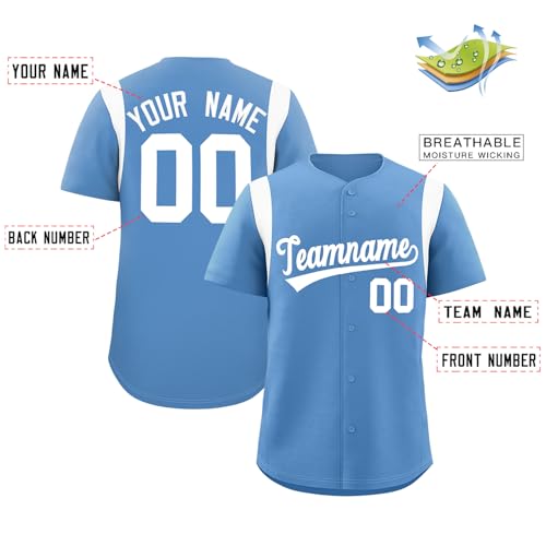 Camisa personalizada de béisbol con botones, uniforme deportivo con nombre y número para hombres, mujeres y jóvenes miniatura 2