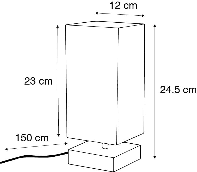 Qazqa Milo Tischlampe – Moderne Schwarze Nachttischlampe Mit Stahlfuß, Dimmbar & LED-tauglich, Für Wohnzimmer & Schlafzimmer