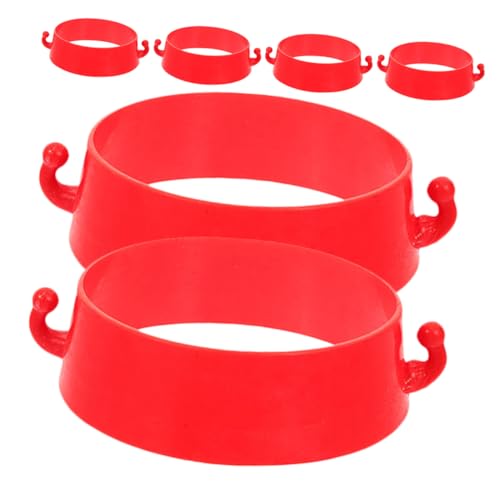 Cabilock Long-Term Use Traffic Cone Chain Links 6pcs Plastic Cone Connector Supplies Safety Barriers for Construction