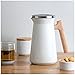Thermo Pitcher Thermo Thermo Fiaschetta per Caffettiera in Acciaio Inossidabile con Manico in Legno, per Teiera/caffè/Succo/Latte/Teiera