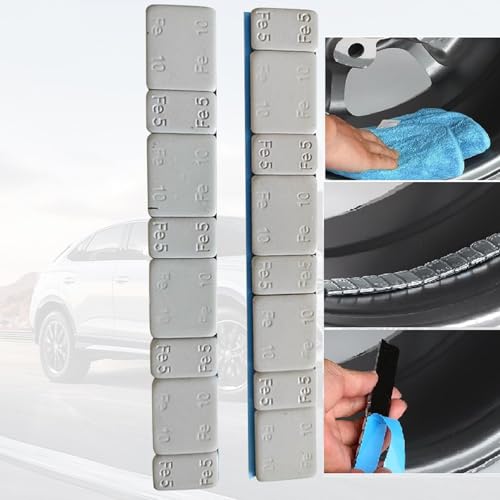 Auswuchtgewichte,（10+5）x4 Klebegewichte,Beschichtet Kleberiegel,Auswuchtgewichte Klebegewichte,Reifenwuchtmaschine Wuchtgewichte,Klebegewichte für Alufelgen,60g Wuchtgewichte mit Abrisskante,6 Artikel