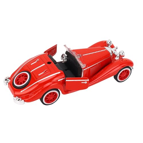 1:32 Maßstab Vintage Cabrio Auto Modell Legierung Druckguss Modellauto Spielzeug für Kinder Geburtstagsgeschenk (Rot)